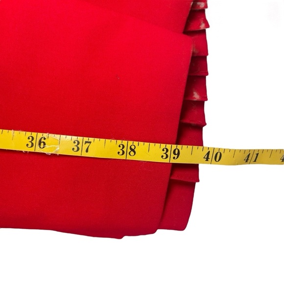 Calvin Klein Red Sleeveless Sheath Dress Pleated Detail Size 14 Career Office - Picture 10 of 14